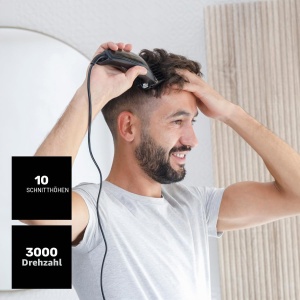 Masina de tuns Taurus Mithos Avant, 3000 Umin, Cutite din titan, 4 accesorii, Gri - Img 3