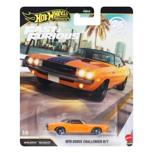 Masina Die-Cast Hot Wheels Fast Furious 1970 Dodge Challenger RT, 164, Metal