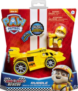Masinuta de Jucarie Spin Master PAW Patrol - Rubbles Race Go Deluxe cu Figurina Rubble - Img 2
