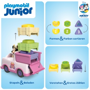 Masinuta de livrare cu Minnie Maus - jucarie educativa, 3 cutii, din plastic biobazat - Img 5