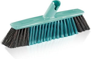 Matura Leifheit Allround Xtra Clean 40 cm cu peri X, Matura cu peri din fibra de plastic, Matura cu conexiune cu maner inclinat, Cap de matura fara maner, Maturatoare cu sistem de clic