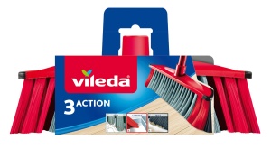 Matura Vileda 3Action - 3 tipuri de peri pentru praf, murdarie si colturi