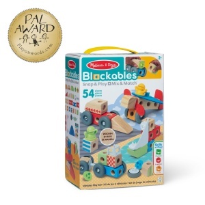 Melissa Doug Blockables Vehicule Set 54 Piese Lemn si Filz Creativitate Copii 2 - Img 3
