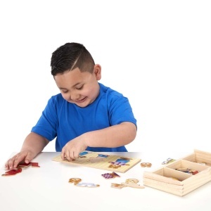 Melissa Doug Puzzle Barenfamilie 45 Piese Lemn Interactiv 3 Ani - Img 8