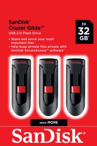 Memorie USB SanDisk Cruzer Glide 32 GB, 3 bucati, Negru, Cu criptare AES - Img 6