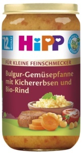 Meniu Premium HiPP Bio cu Kichererbsen si Bio-Bulgur, 6 x 250g, pentru bebelusi