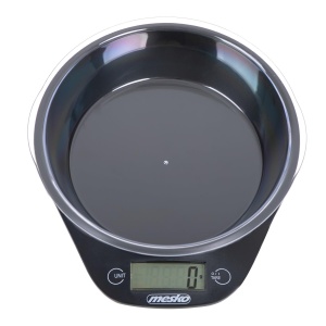 Mesko MS3164 Cantar de bucatarie digital cu bol 0.7 L, greutate maxima 5 kg/ 11 lb, afisaj LCD mare, cantar digital, precizie ridicata pana la 1g, functie tara, parcare automata, negru - Img 2