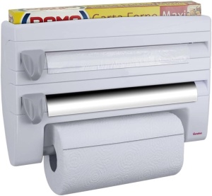 Metaltex 254410 Suport 4-in-1 pentru role de bucatarie alb 39x10x25 cm