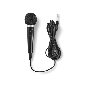 Microfon dinamic NEDIS MPWD01BK, cardioid, 5m, 600 Ohm, negru - Img 5