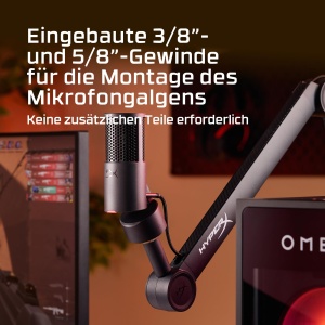 Microfon HyperX SoloCast 2 USB Negru Gaming si Streaming Plug and Play - Img 6
