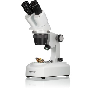 Microscop stereo Bresser Researcher ICD LED 20x-80x cu iluminare LED si tub rotativ 360