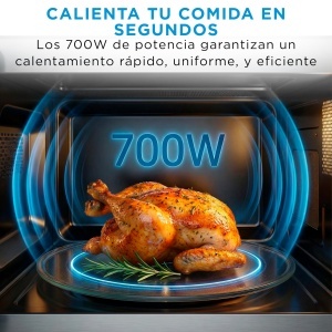 Mikroonda Midea MMO-MMP01MZES, 20L, 700W, Alb - Img 3
