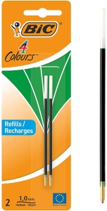 Mina pentru stilou BIC 4 Colours, 4 culori, documente rezistente, 2 bucati - Img 1