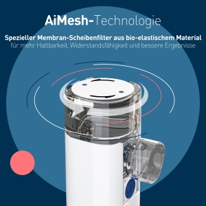 mini Air 360+ distribuit de OMRON | Inhalator portabil, silentios pentru adulti si copii | Inhalator incl. doua masti + mustiuc | Ameliorarea tusei si racelii | Incarcare cu Micro-USB - Img 4
