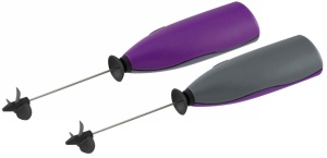 Mini blender Fackelmann, mixer pentru bauturi/shake cu fire de amestecare din otel inoxidabil, spumant de lapte incl. protectie impotriva stropirii (culoare: negru, violet, gri, argintiu), cantitate: 1 bucata - Img 4