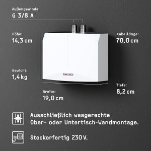 Mini Boiler Instant STIEBEL ELTRON DNM 3, 3.5 kW, pentru Chiuveta, 230V - Img 5