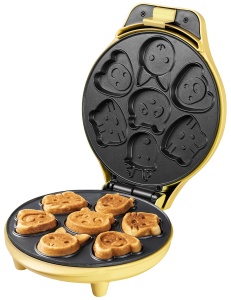 Mini-Cookie Maker Bestron AAW700V, 700W, Culoare Galbena, Design cu Animale - Img 2