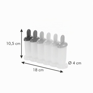 Mini forme de gheata Tescoma pentru inghetata pe bat, 100 BPA-free, set 6 bucati - Img 2