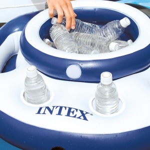 Mini-frigider flotant Intex 56822NP, 89 cm, 5 suporturi pahare, multicolor - Img 7