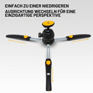 Mini-stativ KODAK PhotoGear 2-in-1 cu telecomanda, 22,9 cm, selfie stick, 360 rotire - Img 4