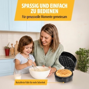 Mini Waffeleisen Tristar WF-2109, 550 W, Antiaderent, Compact - Img 5