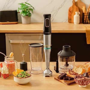 Mixer de mana Cecotec Katana 12 Chop G. 1200 W putere, Perreo Move, 21 viteze, functie turbo, negruTitan, protectie impotriva stropilor, tija XL, textura de prindere, set de accesorii - Img 6