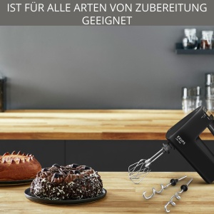 Mixer de mana Krups F60858 500W, 1kg aluat, culoare negrucupru - Img 3