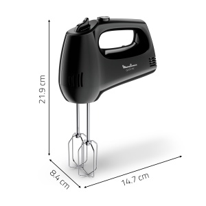 Mixer de mana Moulinex Quickmix HM3108, 300W, 5 viteze, Negru - Img 3