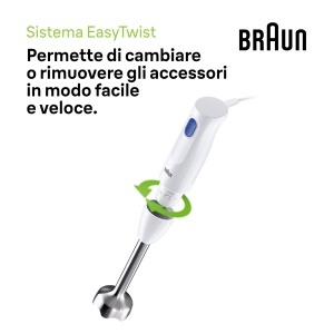 Mixer vertical Braun MultiQuick 1 MQ10201MWH 450W EasyTwist accesorii incluse Alb - Img 5