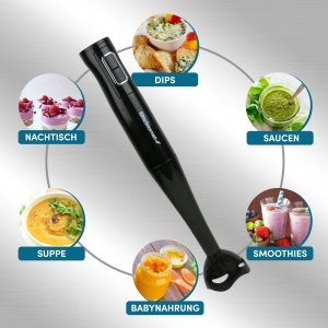 Mixer vertical Elite Gourmet EHB1023 300W 2 viteze lame detasabile negru - Img 6
