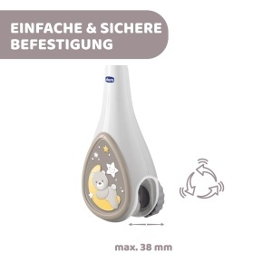 Mobila pentru bebelusi Chicco Next2Dreams 3-in-1, muzica, lumina moale, bej - Img 4