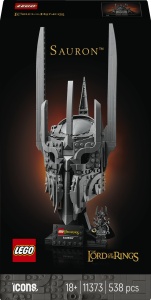 Model LEGO Iconi Casca lui Sauron 11373, 538 piese, decoratiune pentru adulti
