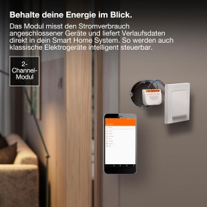 Modul de comutare OSRAM SMART WiFi, 2 canale, 10A, cu monitorizare energie, Alb - Img 4
