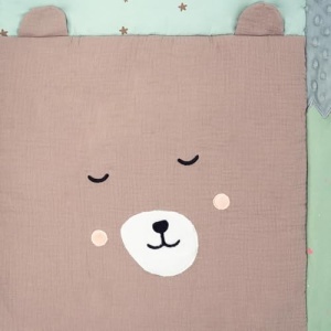 Momi Patchwork Sensorial VOLPI pentru Bebelusi si Copii 120x160 cm Pliabila cu Jucarii Integrate - Img 22