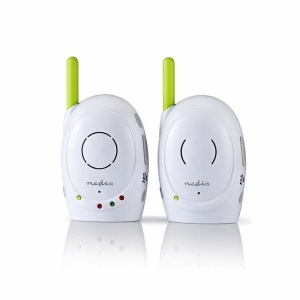 Monitor audio pentru bebelusi Nedis 300 m, set 2 unitati, verdealb - Img 1