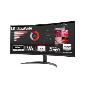 Monitor Curbat LG UltraWide 34WR50QK-B 34 inch UWQHD, 100Hz, HDR10, Negru