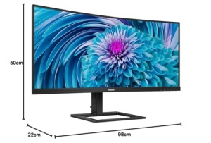 Monitor curbat Philips 346E2CUAE, 34 inch, WQHD, USB-C, 75Hz, Negru - Img 7