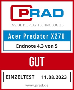 Monitor de gaming Acer Predator X27U 27 inchi (ecran de 69 cm) WQHD, 240 Hz DP/Type-C, HDMI 144 Hz, 0.03 ms (GTG), 2xHDMI 2.0, DP 1.4, reglabil pe inaltime, rotativ, FreeSync Premium, negru - Img 2