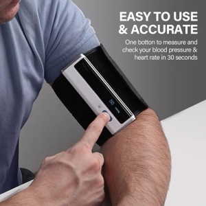 Monitor de tensiune arteriala fara fir CheckMe, Monitor de tensiune arteriala electric cu Bluetooth, Aplicatie gratuita pentru iOS si Android - Img 3