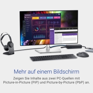 Monitor Dell U2724D UltraSharp QHD 2560x1440 de 27 inchi 120 Hz IPS negru 5 ms 98 DCI-P3 2 X USB-C 2 x DisplayPort HDMI 3 USB 3 ani garantie argintiu - Img 5