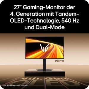 Monitor Gaming LG UltraGear 27GX790B-B, 27 inch OLED, QHD, 540Hz, Negru - Img 2
