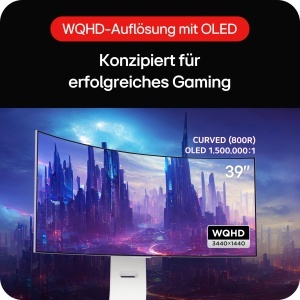 Monitor Gaming LG Ultragear 39GS95QE-W, 39 inch, Curbat, OLED, 240Hz - Img 3