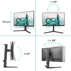 Monitor Gaming Philips Evnia 24M2N3200AM, 24 inch, Full HD, 180 Hz, negru-gri - Img 5