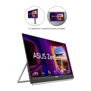 Monitor portabil ASUS ZenScreen MB229CF 22 inch Full HD IPS, 100Hz, Audio 2.1 - Img 3