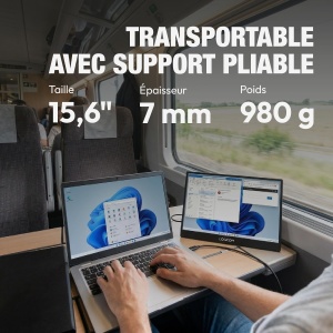 Monitor portabil Logicom NOMAD 15,6 inch FHD 1920x1080, USB-C, HDMI - Img 9