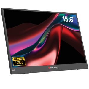 Monitor portabil Verbatim 15,6 inch Full HD USB-C HDMI, compact si usor