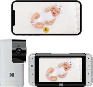 Monitor video pentru bebelusi KODAK Cherish C525P, display HD 5 inch, autonomie 6 ore