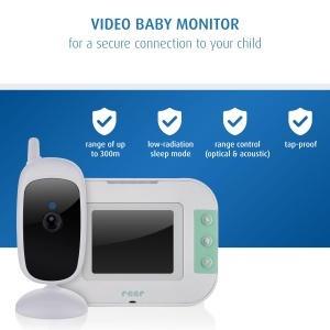 Monitor video pentru bebelusi reer BabyCam S, 300m, noapte, functie de comunicare - Img 3