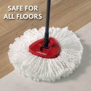 Mop cu microfibre Vileda Turbo Classic, alb, 2 bucati - Img 5