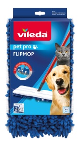 Mop de Curatenie Vileda cu Refolosire, Microfibra, Alb si Albastru